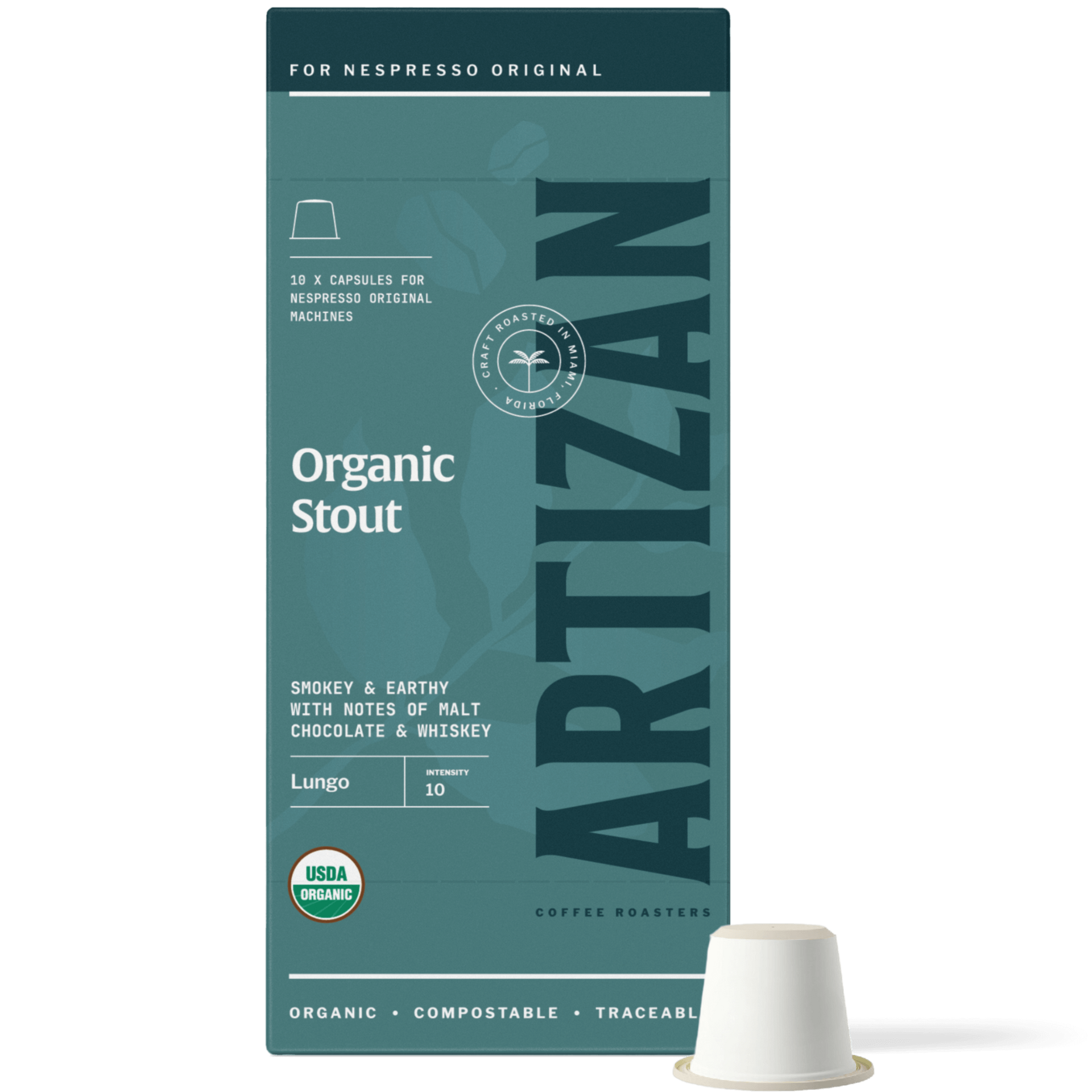 Organic Stout Nespresso Capsules for Original Machines - USDA